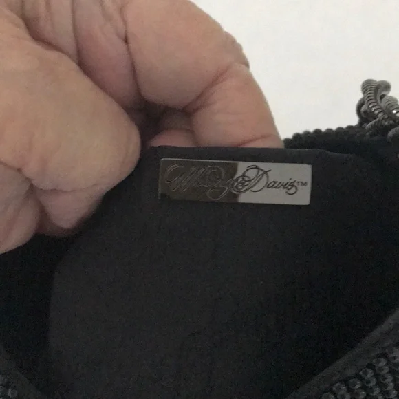 - WHITING & DAVIS BLACK METAL BEAD BAG - Picture 4 of 12